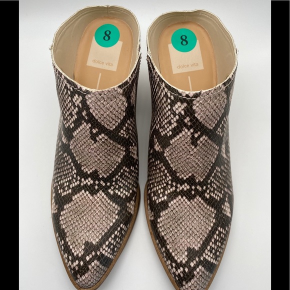 Dolce Vita Python Faux Snake Skin Roya Mule Shoe - Picture 3 of 7